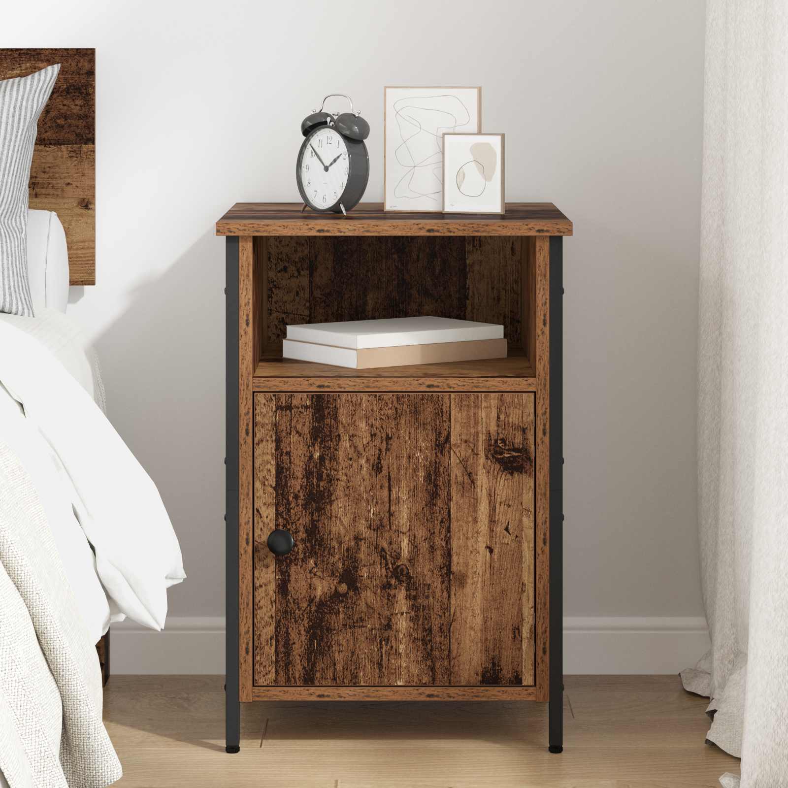 vidaXL Bedside Cabinet Old Wood 40 x 42 x 60 cm Engineered Wood 4