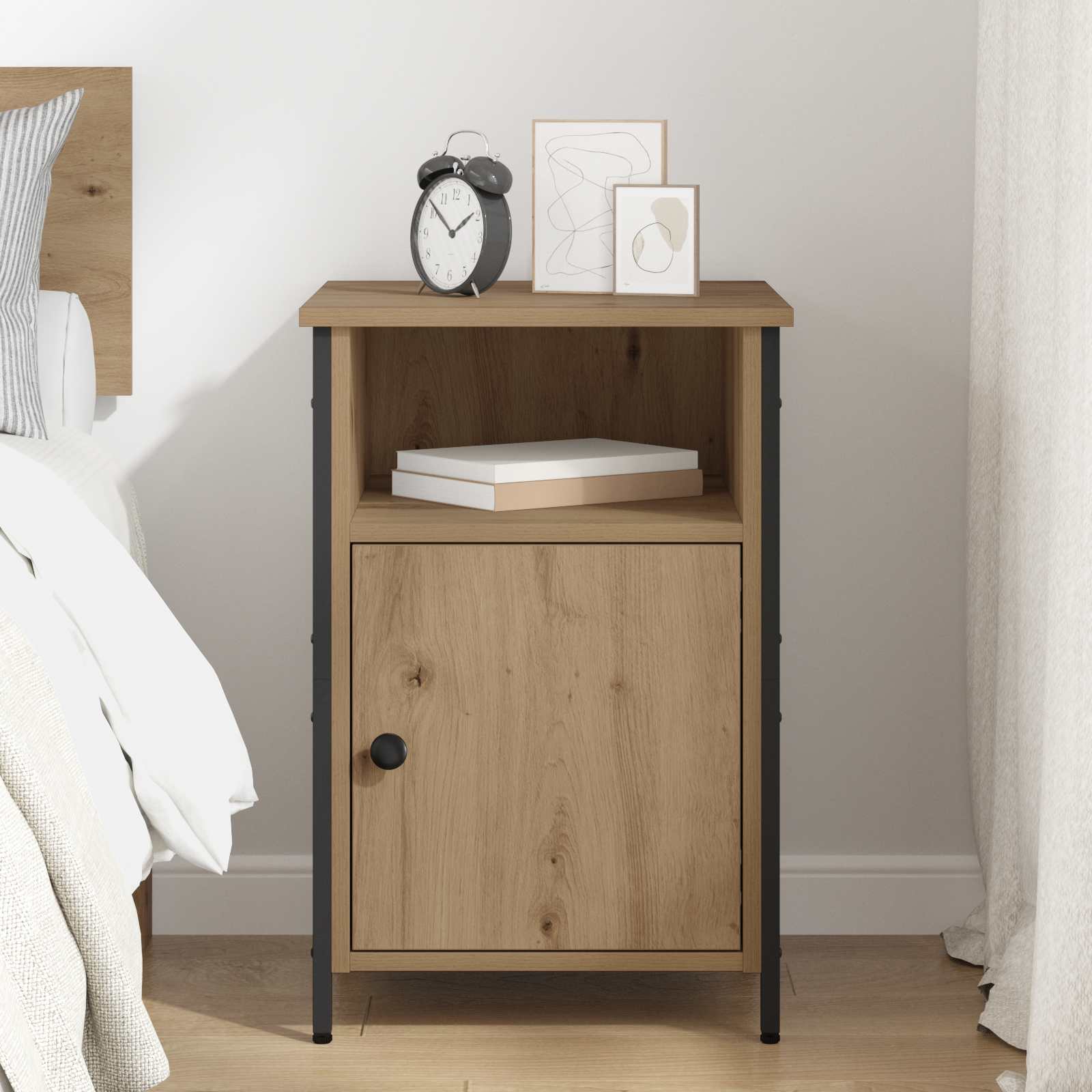 vidaXL Bedside Cabinet Artisan Oak 40 x 42 x 60 cm Engineered Wood 4