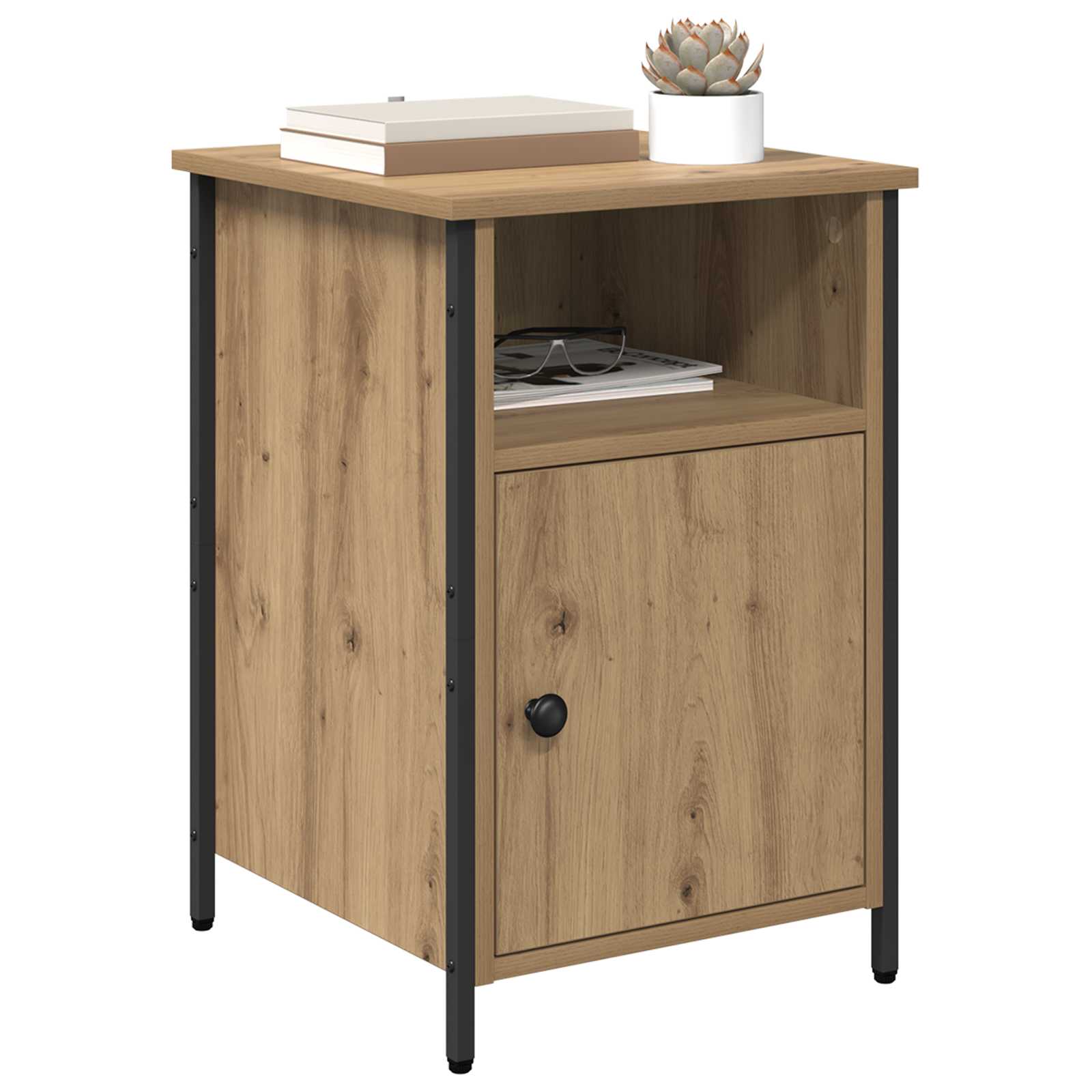 vidaXL Bedside Cabinet Artisan Oak 40 x 42 x 60 cm Engineered Wood 3