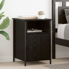 vidaXL Bedside Cabinet 2 pcs Black Oak 40 x 42 x 60 cm Engineered Wood 1