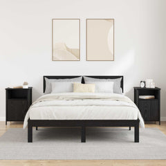 vidaXL Bedside Cabinet 2 pcs Black Oak 40 x 42 x 60 cm Engineered Wood 4