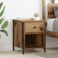 vidaXL Bedside Cabinet Old Wood 40 x 42 x 50 cm Engineered Wood 1