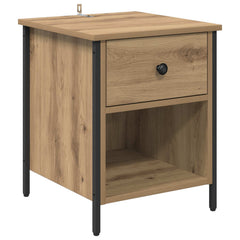 vidaXL Bedside Cabinet Artisan Oak 40 x 42 x 50 cm Engineered Wood 2