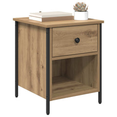 vidaXL Bedside Cabinet Artisan Oak 40 x 42 x 50 cm Engineered Wood 3