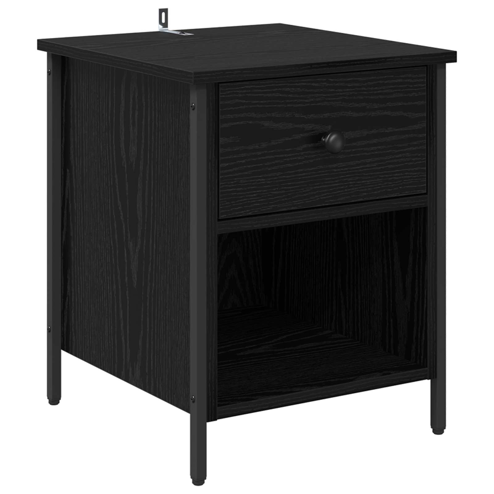 vidaXL Bedside Cabinet Black Oak 40 x 42 x 50 cm Engineered Wood 2