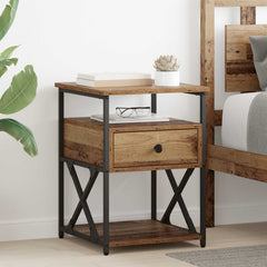 vidaXL Bedside Cabinet Old Wood 40 x 42 x 55 cm Engineered Wood 1