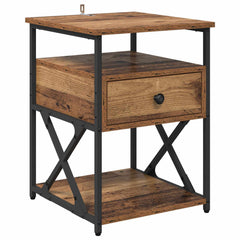 vidaXL Bedside Cabinet Old Wood 40 x 42 x 55 cm Engineered Wood 2