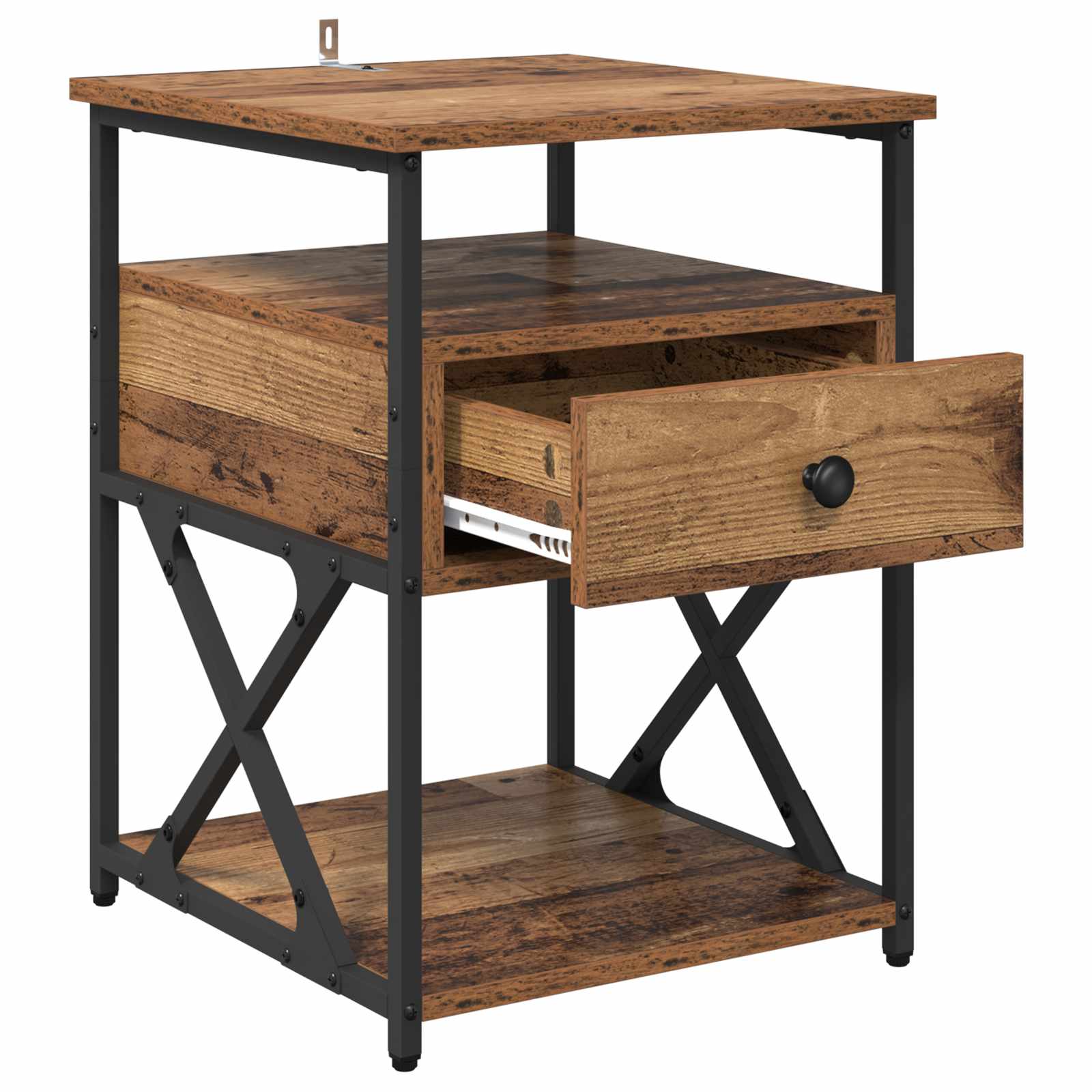 vidaXL Bedside Cabinet Old Wood 40 x 42 x 55 cm Engineered Wood 5