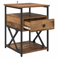 vidaXL Bedside Cabinet Old Wood 40 x 42 x 55 cm Engineered Wood 5