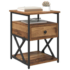 vidaXL Bedside Cabinet Old Wood 40 x 42 x 55 cm Engineered Wood 3