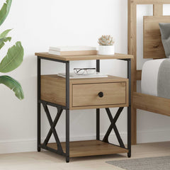 vidaXL Bedside Cabinet Artisan Oak 40 x 42 x 55 cm Engineered Wood 1