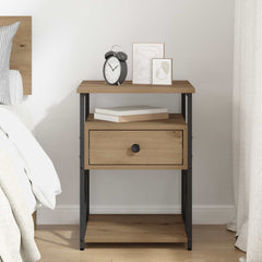 vidaXL Bedside Cabinet Artisan Oak 40 x 42 x 55 cm Engineered Wood 4