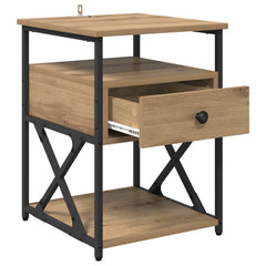 vidaXL Bedside Cabinet Artisan Oak 40 x 42 x 55 cm Engineered Wood 5