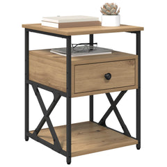 vidaXL Bedside Cabinet Artisan Oak 40 x 42 x 55 cm Engineered Wood 3