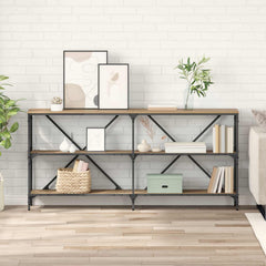 Console Table 160x30x75 cm Engineered Wood and Iron Artisan oak