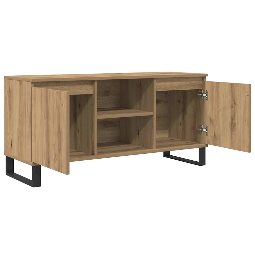 vidaXL TV Cabinet 104 x 35 x 50 cm Artisan Oak Engineered Wood 5