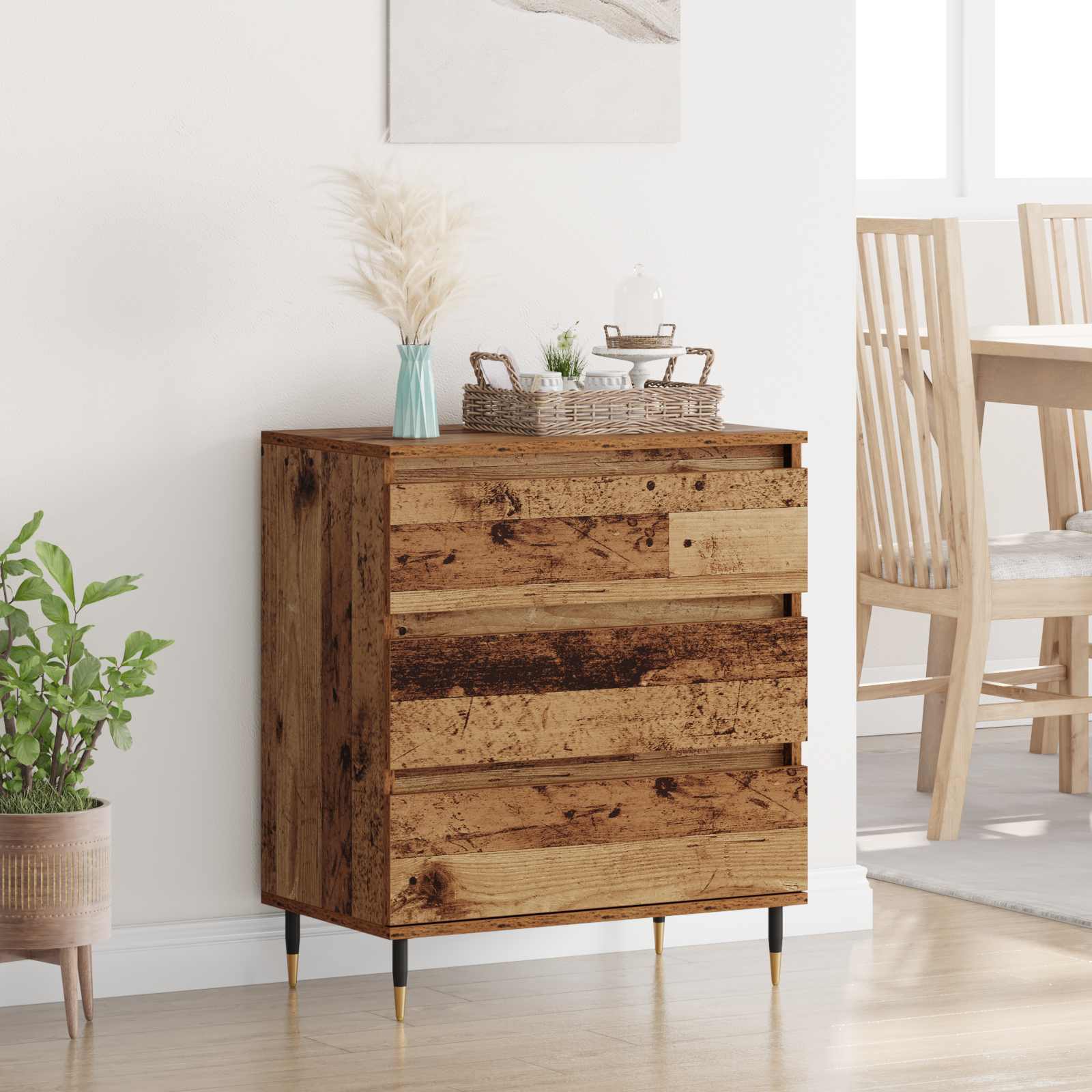 vidaXL Sideboard Old Wood 60 x 35 x 70 cm Engineered Wood 1