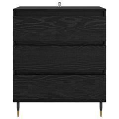 vidaXL Sideboard Black Oak 60 x 35 x 70 cm Engineered Wood 6
