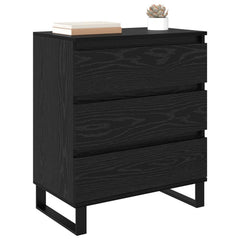 vidaXL Sideboard Black Oak 60 x 35 x 70 cm Engineered Wood 3
