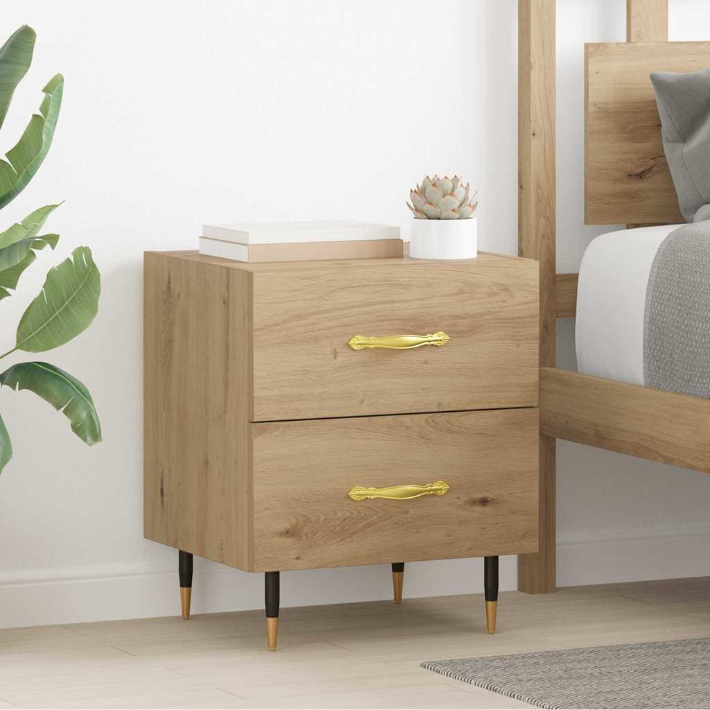 vidaXL Bedside Cabinet Artisan Oak 40 x 35 x 47.5 cm Engineered Wood 1