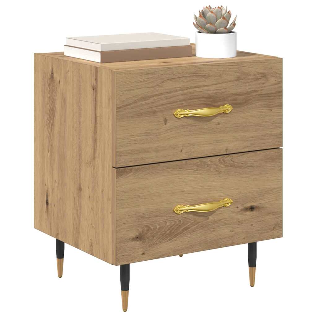 vidaXL Bedside Cabinet Artisan Oak 40 x 35 x 47.5 cm Engineered Wood 3