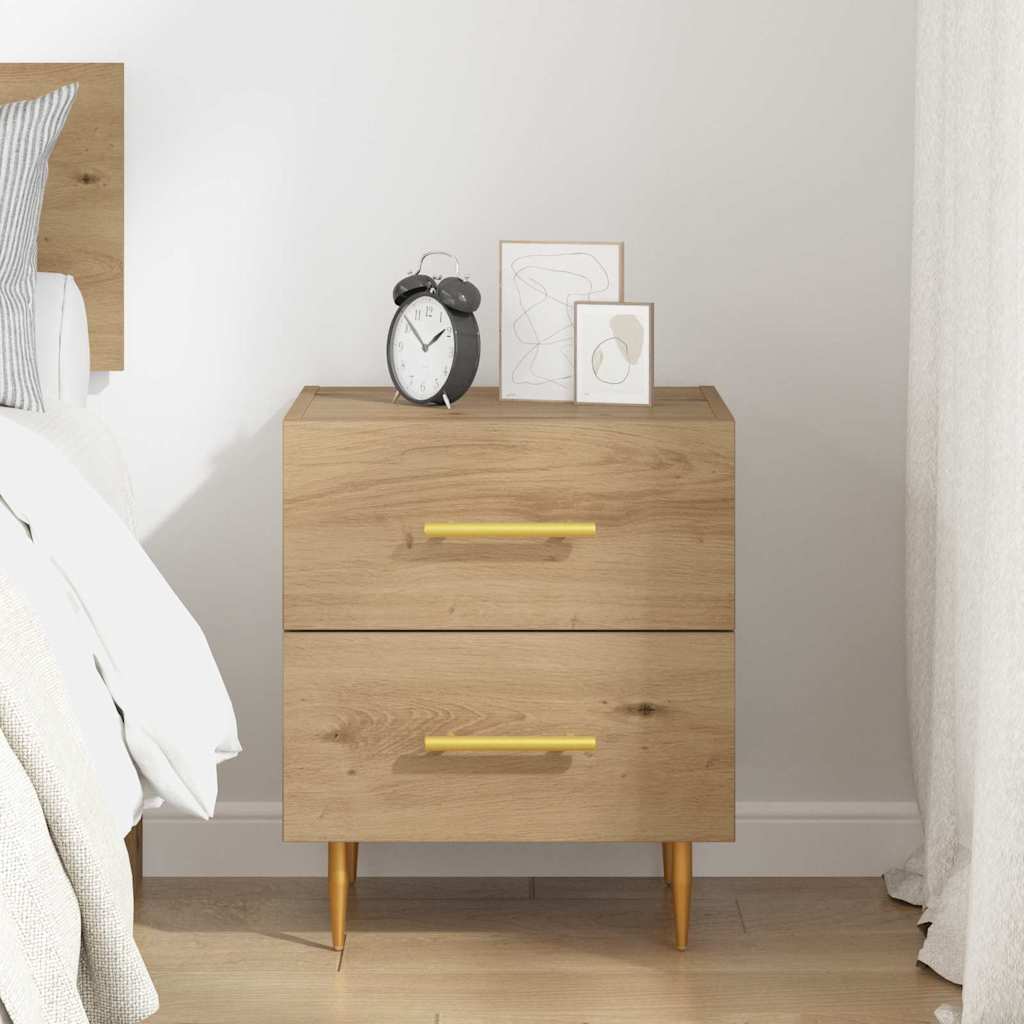 vidaXL Bedside Cabinet Artisan Oak 40 x 35 x 47.5 cm Engineered Wood 4