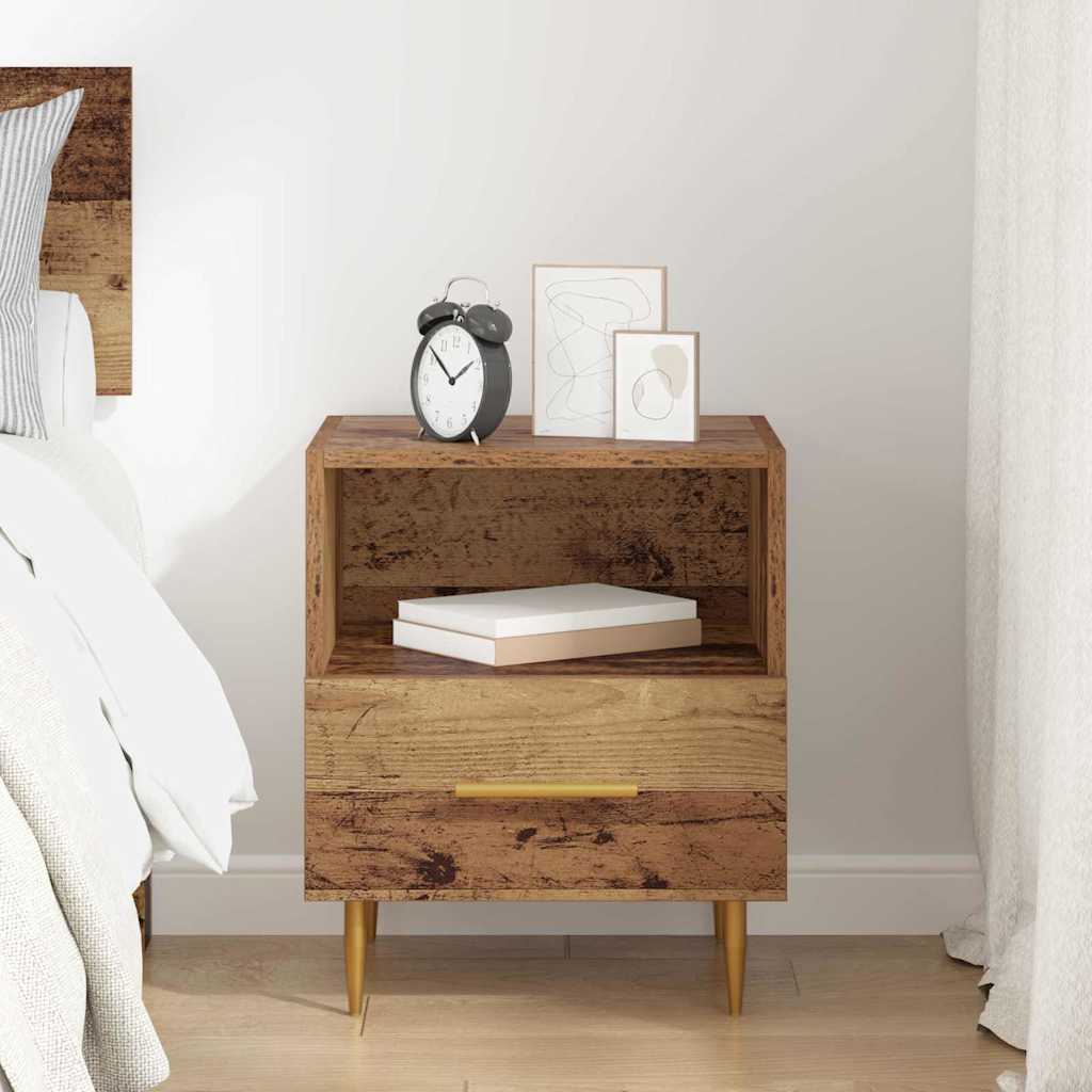 vidaXL Bedside Table Brown 40 x 35 x 47.5 cm Engineered Wood 4