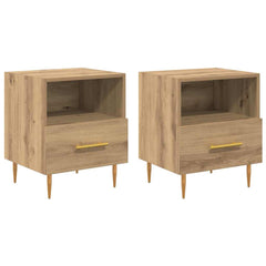 vidaXL Bedside Table 2 pcs Brown 40 x 35 x 47.5 cm Engineered Wood 2