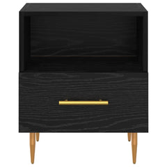 vidaXL Bedside Table Black 40 x 35 x 47.5 cm Engineered Wood 6