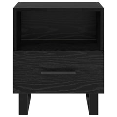 vidaXL Bedside Cabinet Black Oak 40 x 35 x 47.5 cm Engineered Wood 6