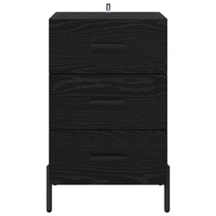 vidaXL Bedside Cabinet Black Oak 40 x 40 x 66 cm Engineered Wood 6