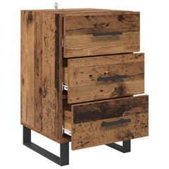 vidaXL Bedside Cabinet Old Wood 40 x 40 x 66 cm Engineered Wood 5