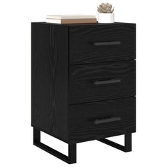vidaXL Bedside Cabinet Black Oak 40 x 40 x 66 cm Engineered Wood 3