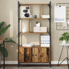 vidaXL Bookcase 6-Tier 76.5 x 30 x 154.5 cm Engineered Wood 4