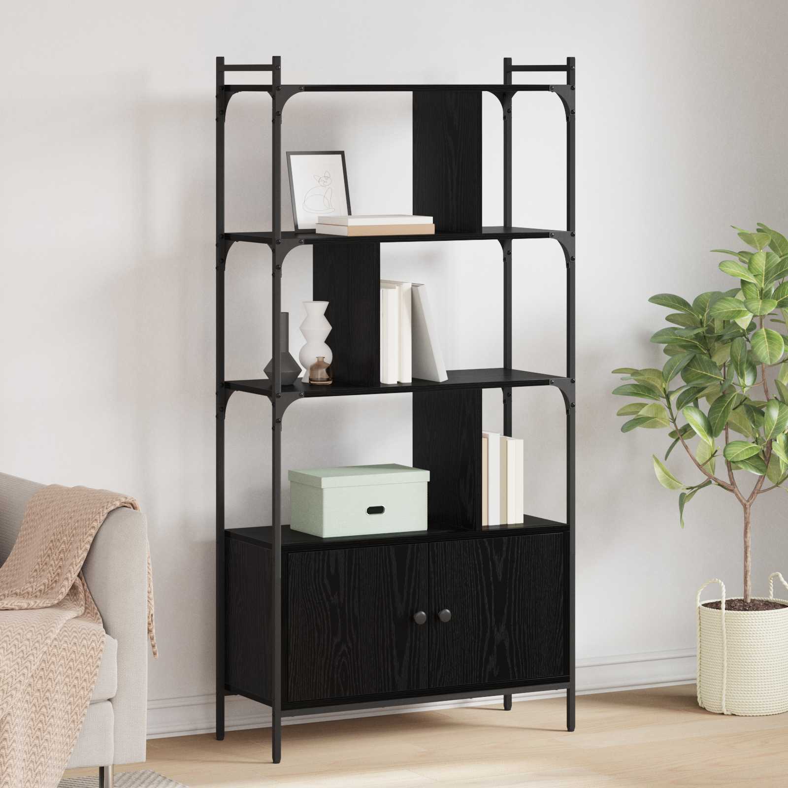 vidaXL Bookcase 6-Tier 76.5 x 30 x 154.5 cm Engineered Wood 1
