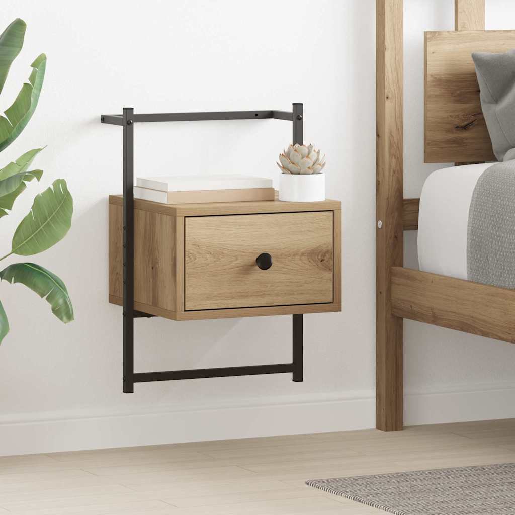 vidaXL Bedside Cabinet 2 pcs Artisan Oak 35 x 30 x 51 cm 1
