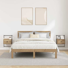 vidaXL Bedside Cabinet 2 pcs Artisan Oak 35 x 30 x 51 cm 4