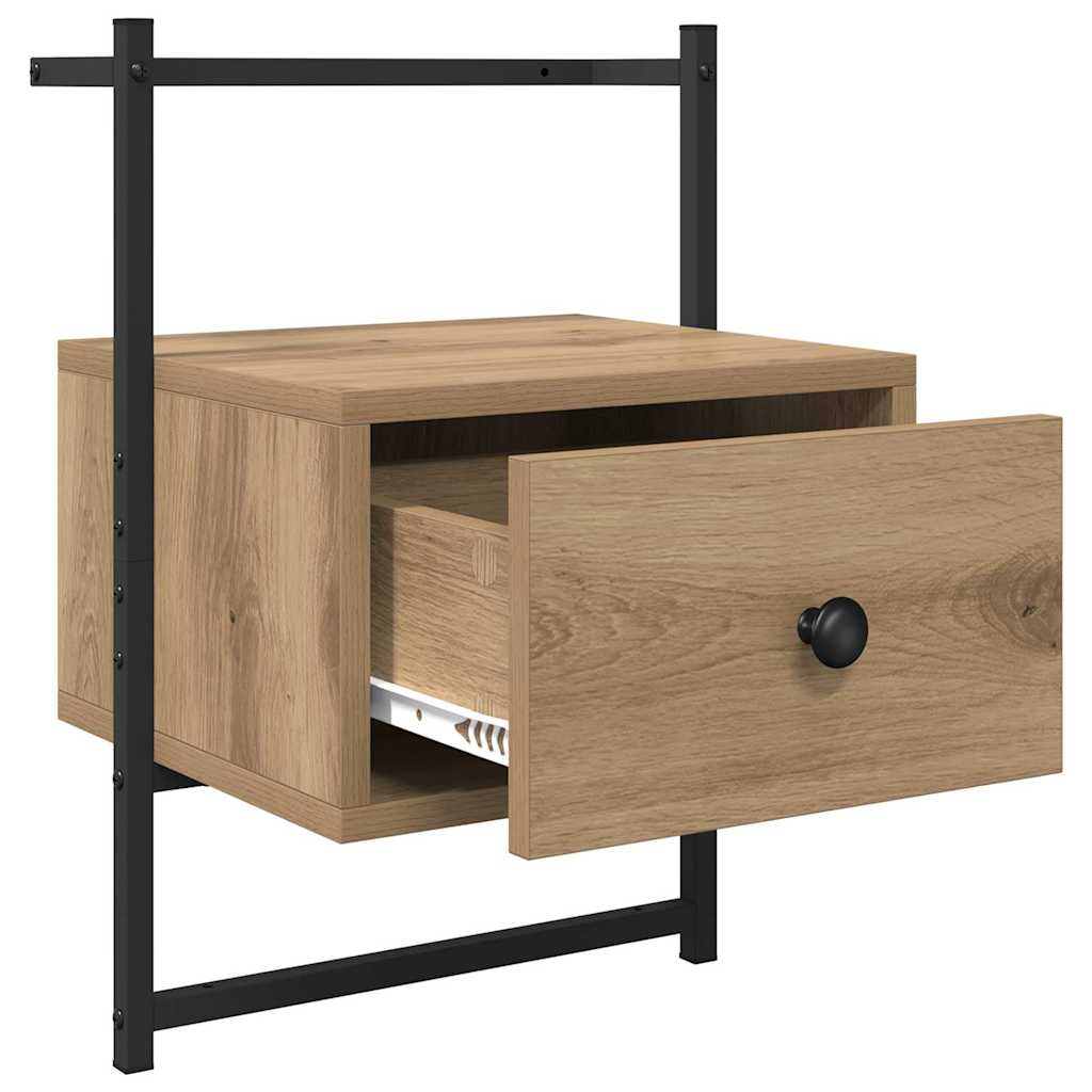 vidaXL Bedside Cabinet 2 pcs Artisan Oak 35 x 30 x 51 cm 5