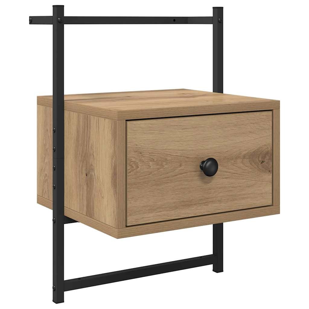vidaXL Bedside Cabinet 2 pcs Artisan Oak 35 x 30 x 51 cm 6