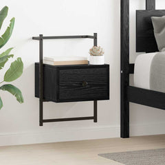 vidaXL Bedside Cabinet 2 pcs Black Oak 35 x 30 x 51 cm Engineered Wood 1
