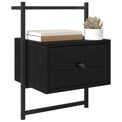 vidaXL Bedside Cabinet 2 pcs Black Oak 35 x 30 x 51 cm Engineered Wood 3