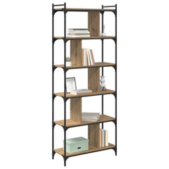 vidaXL Bookcase 5-Tier 76 x 32 x 192 cm Engineered Wood Artisan oak 3