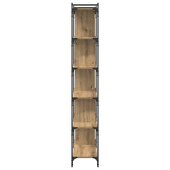 vidaXL Bookcase 5-Tier 76 x 32 x 192 cm Engineered Wood Artisan oak 6