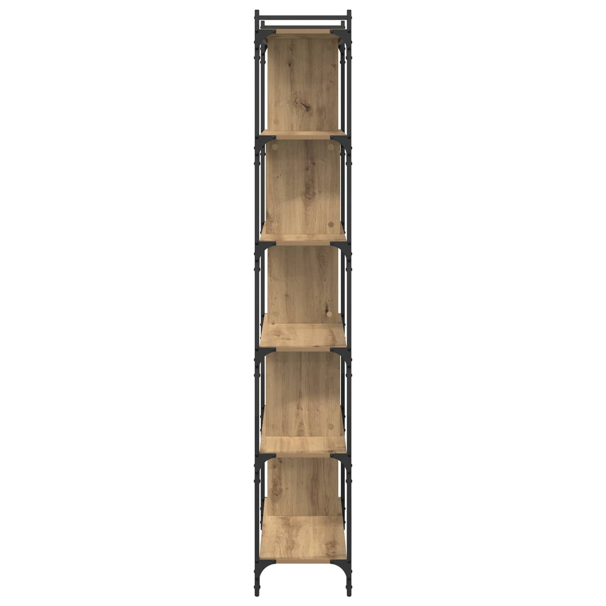 Bookcase 5-Tier 76 x 32 x Engineered Wood Height 192 cm Artisan oak