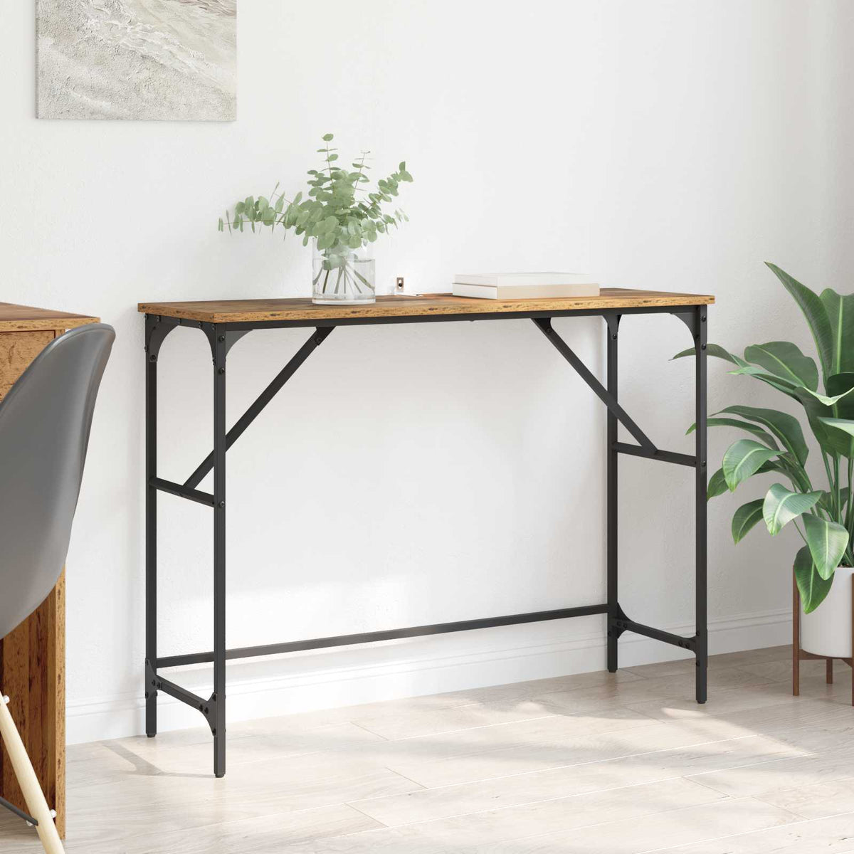 Console Table 75 x 32 x Engineered Wood in Old Wood
