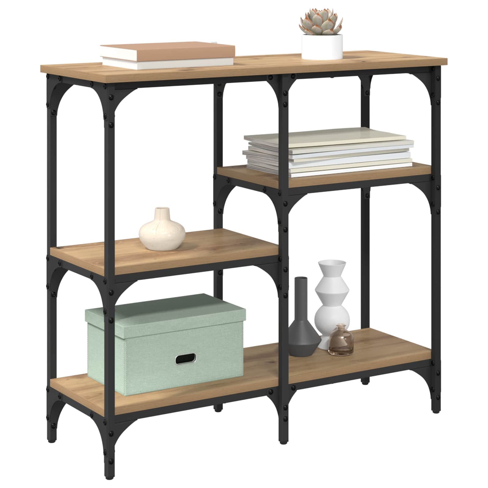 vidaXL Console Table Artisan Oak 80 x 29 x 75 cm Engineered Wood 3