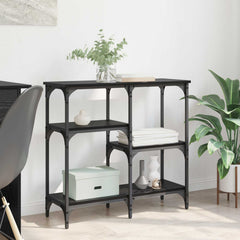 vidaXL Console Table Black Oak 80 x 29 x 75 cm Engineered Wood 1