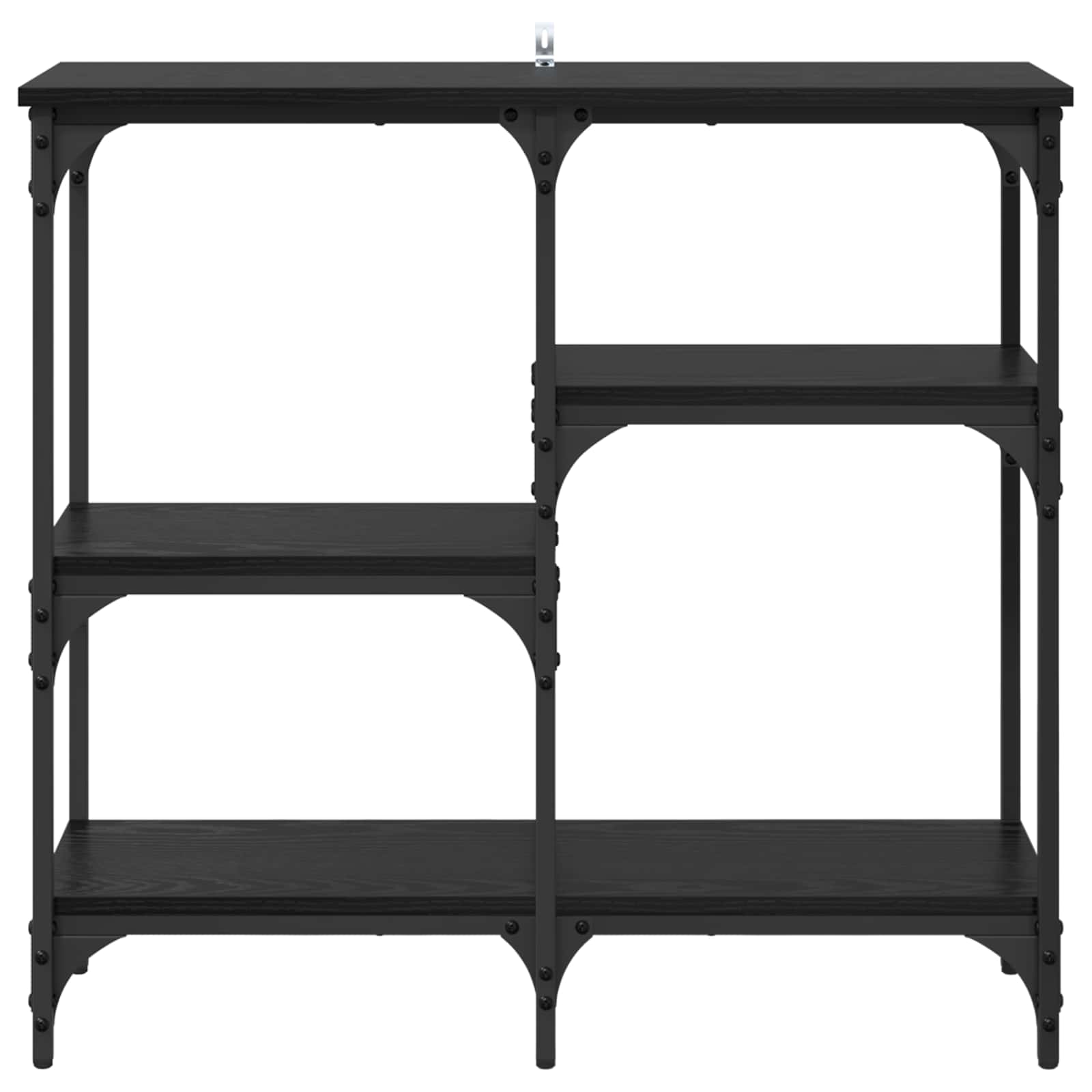 vidaXL Console Table Black Oak 80 x 29 x 75 cm Engineered Wood 5