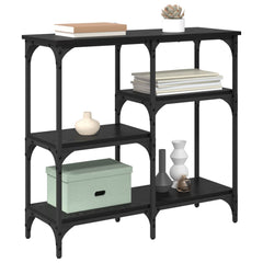 vidaXL Console Table Black Oak 80 x 29 x 75 cm Engineered Wood 3