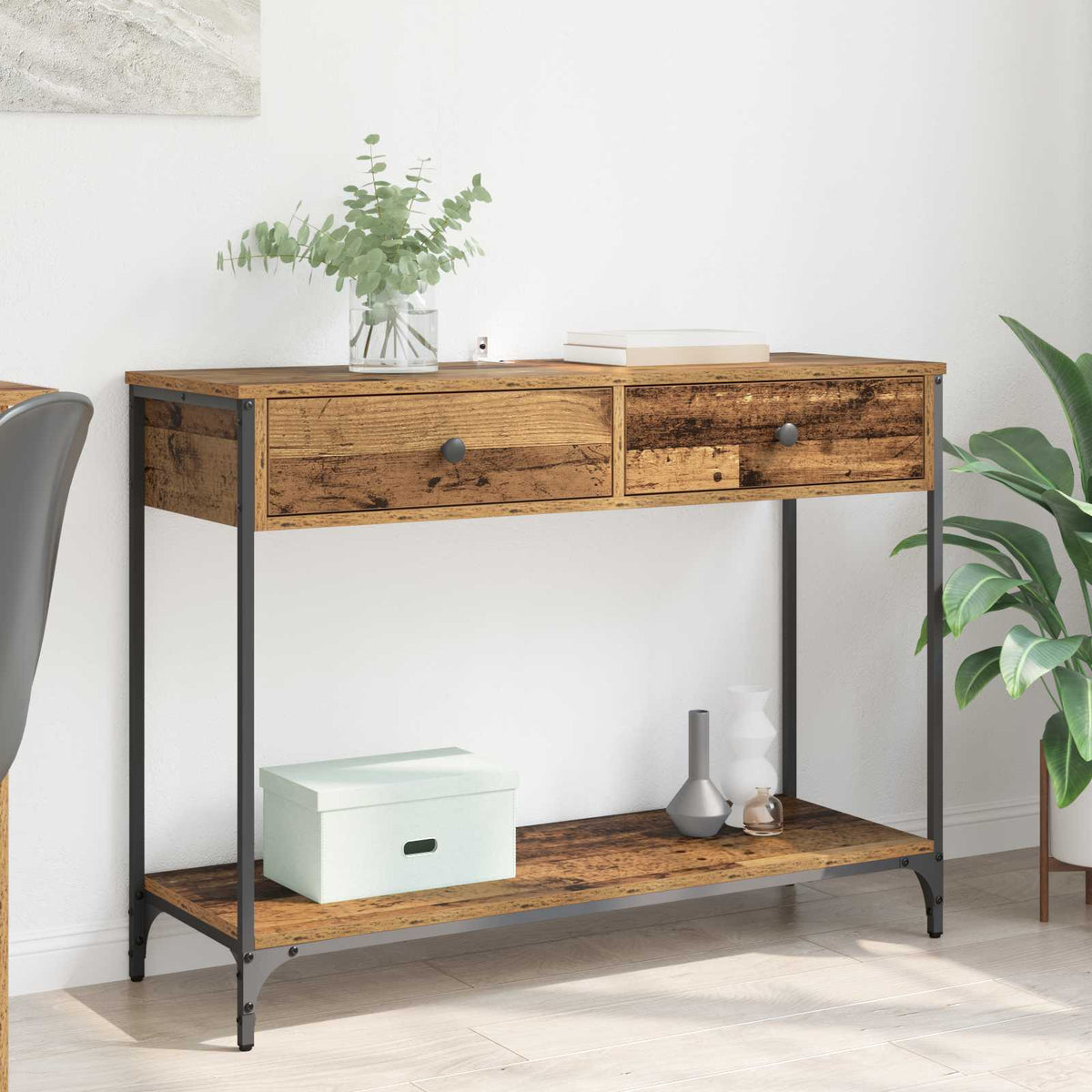 vidaXL Console Table 100x34.5x75 cm Engineered Wood
